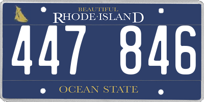 RI license plate 447846