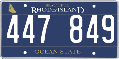 RI license plate 447849
