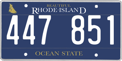 RI license plate 447851