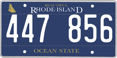 RI license plate 447856