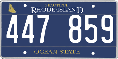 RI license plate 447859