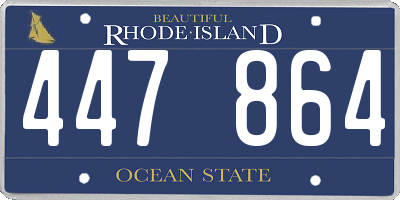 RI license plate 447864