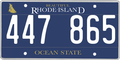 RI license plate 447865