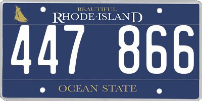 RI license plate 447866
