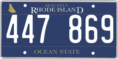 RI license plate 447869