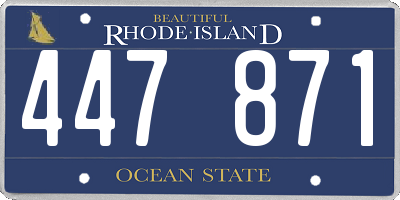 RI license plate 447871