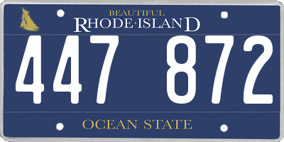RI license plate 447872