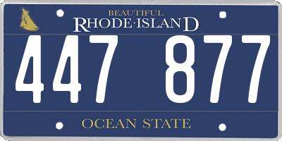 RI license plate 447877