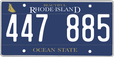 RI license plate 447885