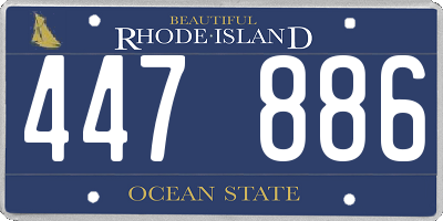 RI license plate 447886