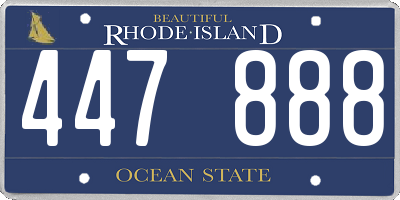 RI license plate 447888