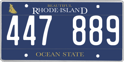 RI license plate 447889