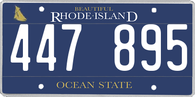 RI license plate 447895