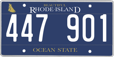RI license plate 447901