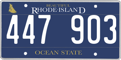 RI license plate 447903