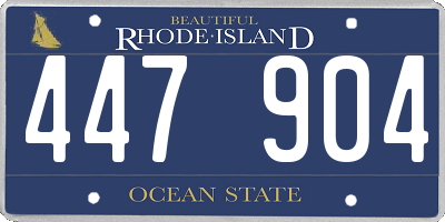 RI license plate 447904