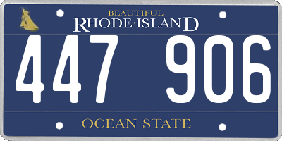 RI license plate 447906