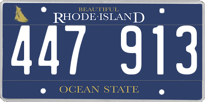 RI license plate 447913
