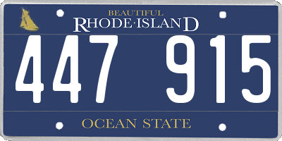 RI license plate 447915