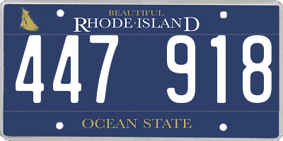 RI license plate 447918