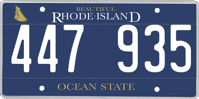 RI license plate 447935