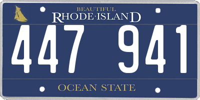 RI license plate 447941