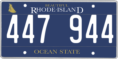 RI license plate 447944
