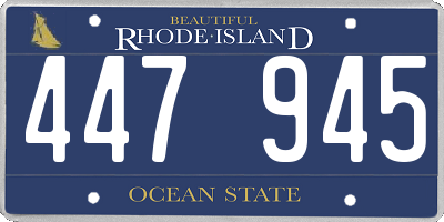 RI license plate 447945