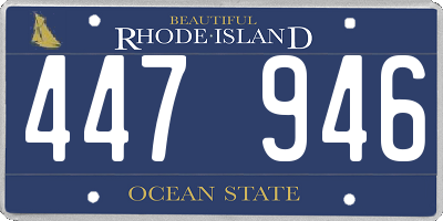 RI license plate 447946