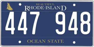 RI license plate 447948