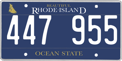 RI license plate 447955