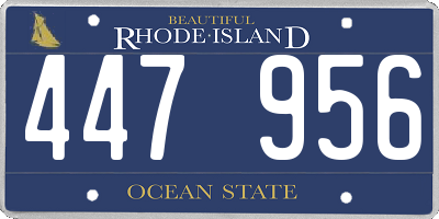 RI license plate 447956