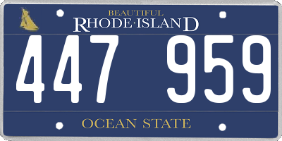 RI license plate 447959
