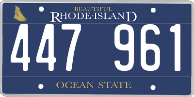 RI license plate 447961