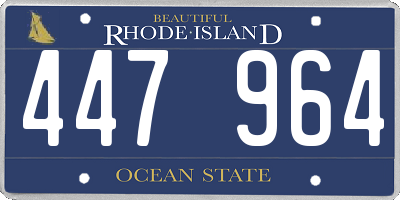 RI license plate 447964