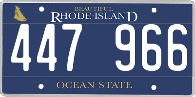RI license plate 447966