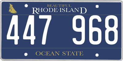RI license plate 447968