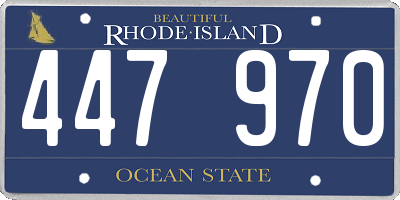 RI license plate 447970