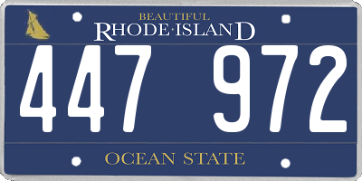 RI license plate 447972