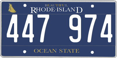 RI license plate 447974