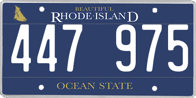 RI license plate 447975