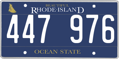RI license plate 447976