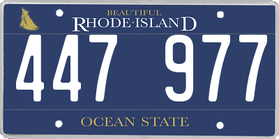 RI license plate 447977