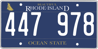 RI license plate 447978
