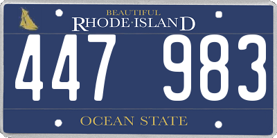 RI license plate 447983