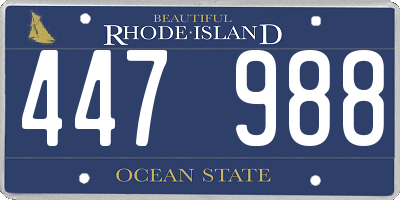 RI license plate 447988