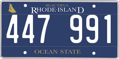 RI license plate 447991