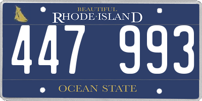 RI license plate 447993