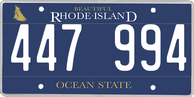 RI license plate 447994