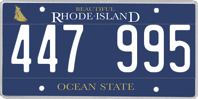 RI license plate 447995